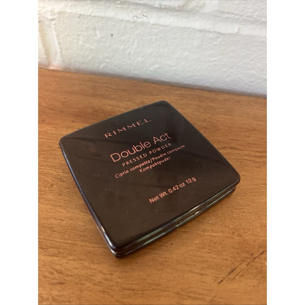 Rimmel Double Act Pressed Powder 001 Transparent Made In England Discontinued